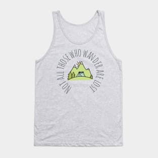 Cool hiking camping design for outdoor fans Tank Top